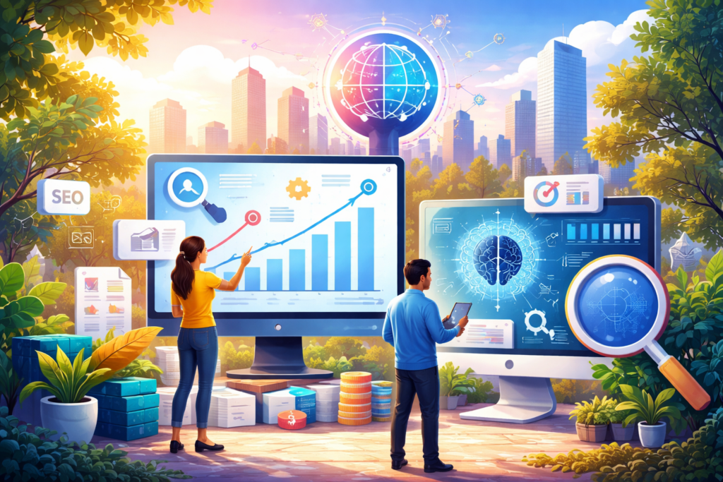 AI-driven search strategy visualization