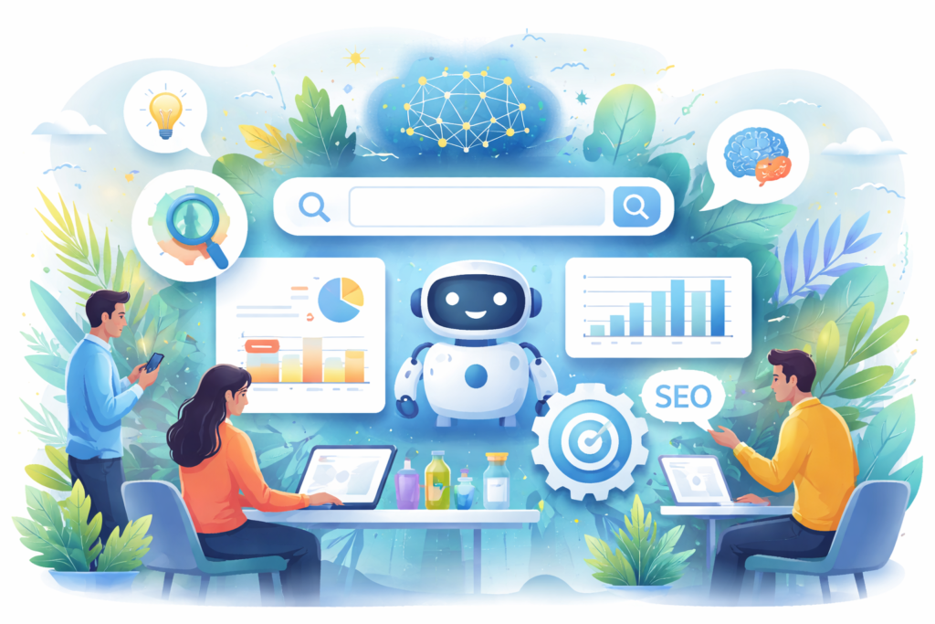 AI-powered search analytics and SEO strategy visualization