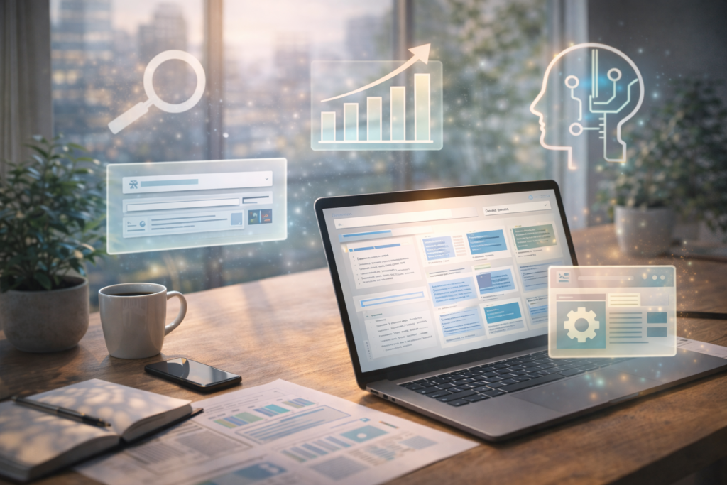 "AI-driven search ranking priorities"