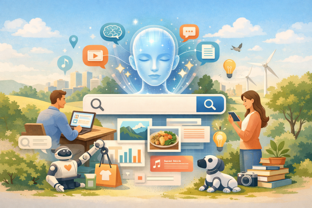 AI-powered search in natural landscape