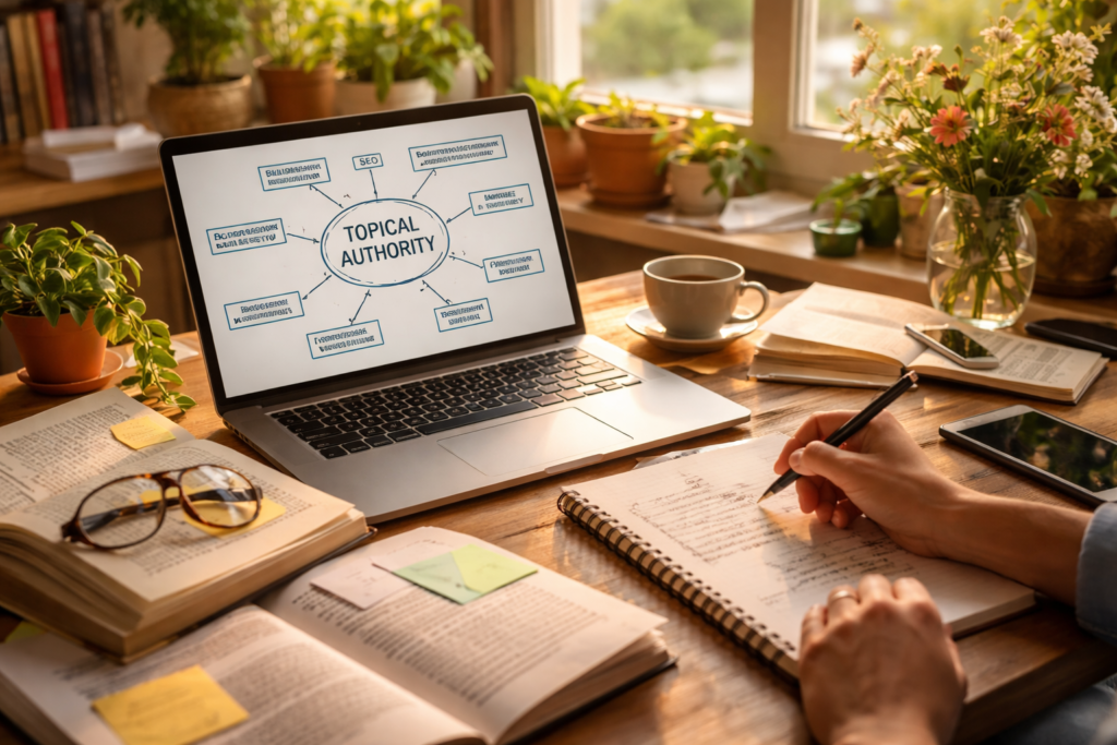 Building topical authority through content research