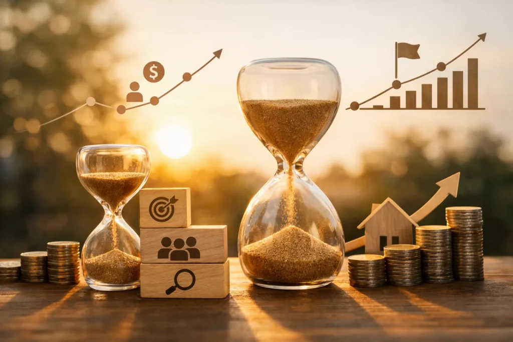 Short-term gains and long-term growth comparison