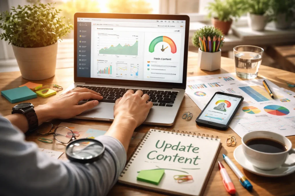 Updating website content with analytics insights