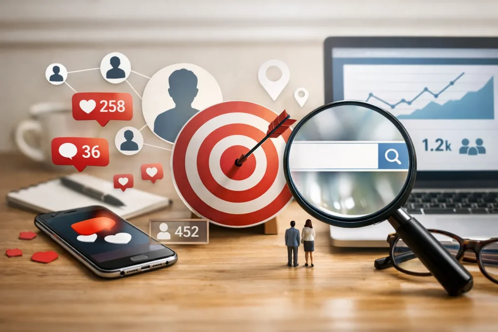 Audience targeting analytics with engagement metrics