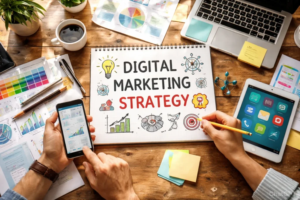 Digital marketing planning workspace overview