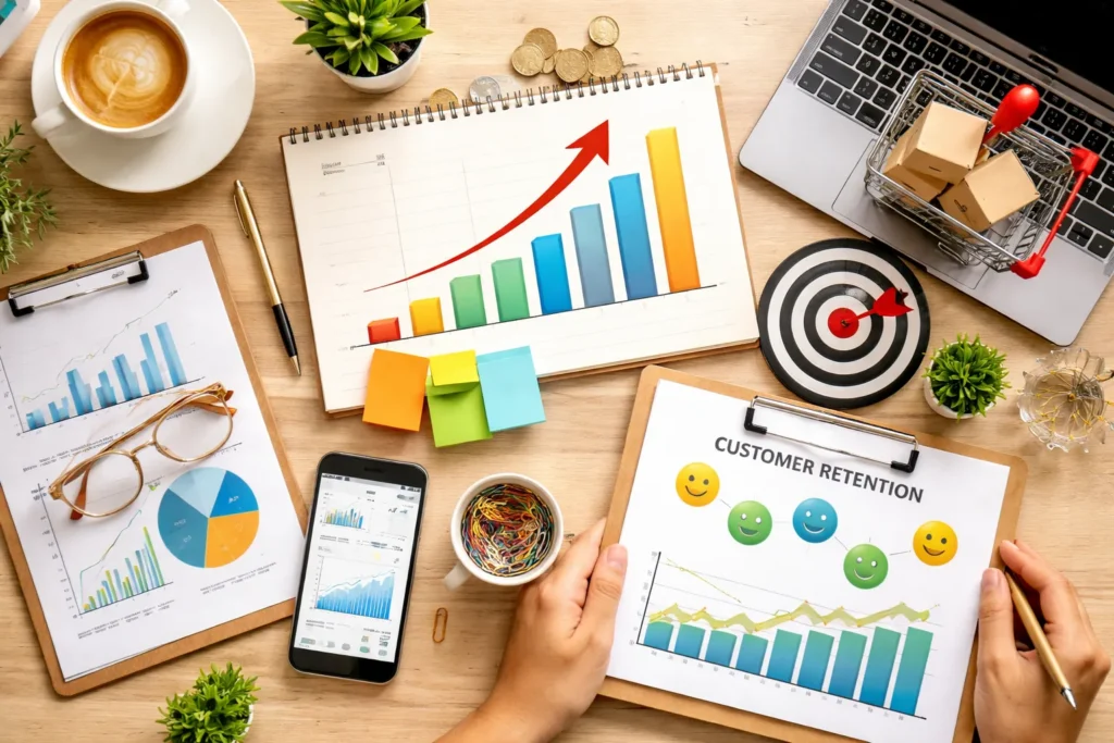 Business growth and performance overview visually