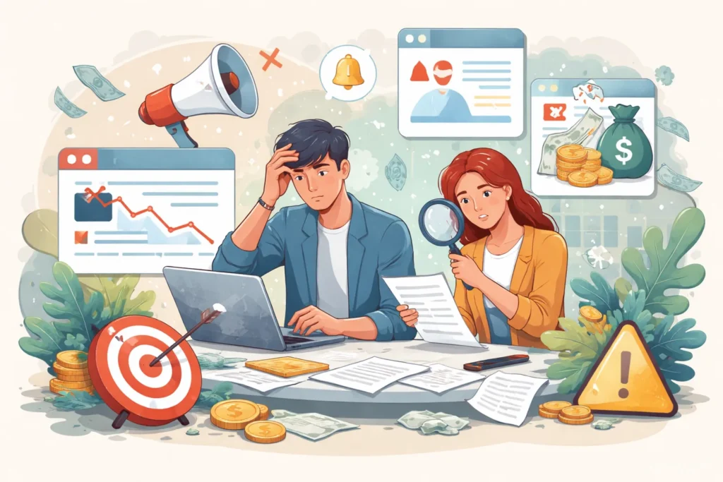 Marketers analyzing poor remarketing performance