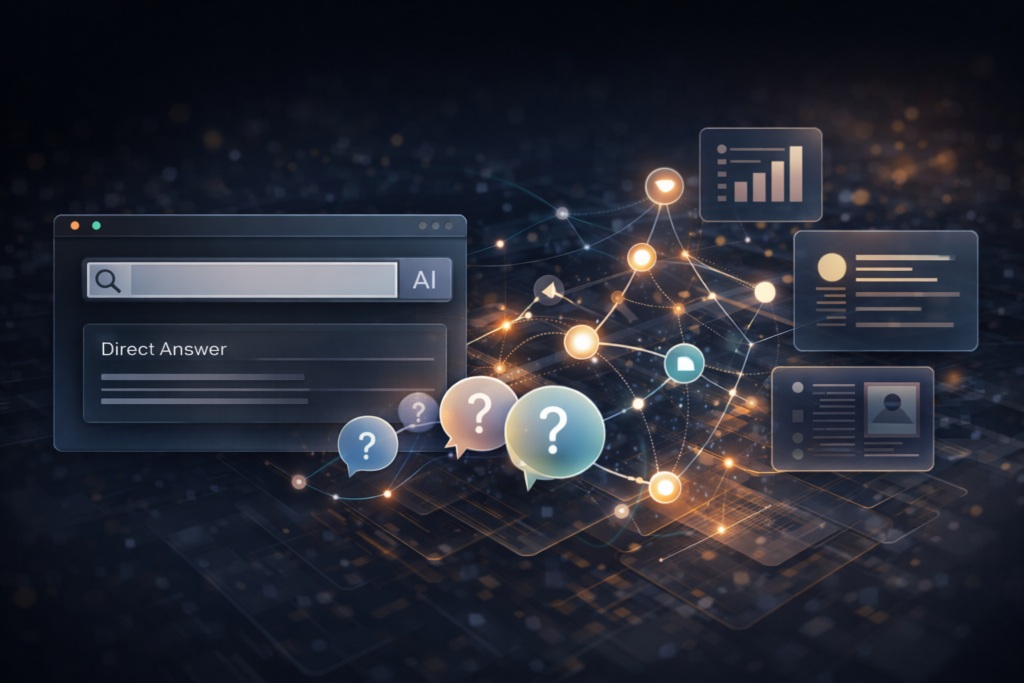 "Search engines providing direct answers"