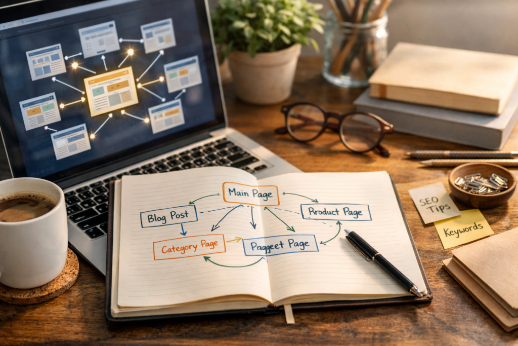 Website structure and internal linking visualization