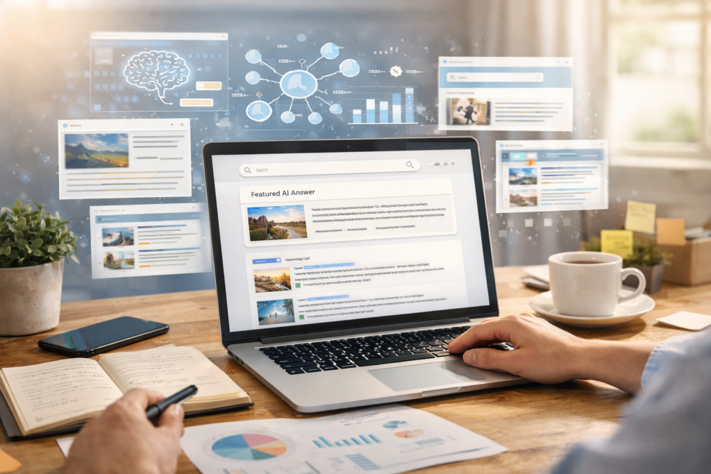 Analyzing AI search results at workspace