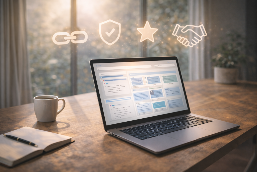 "Building strong backlinks strategically"