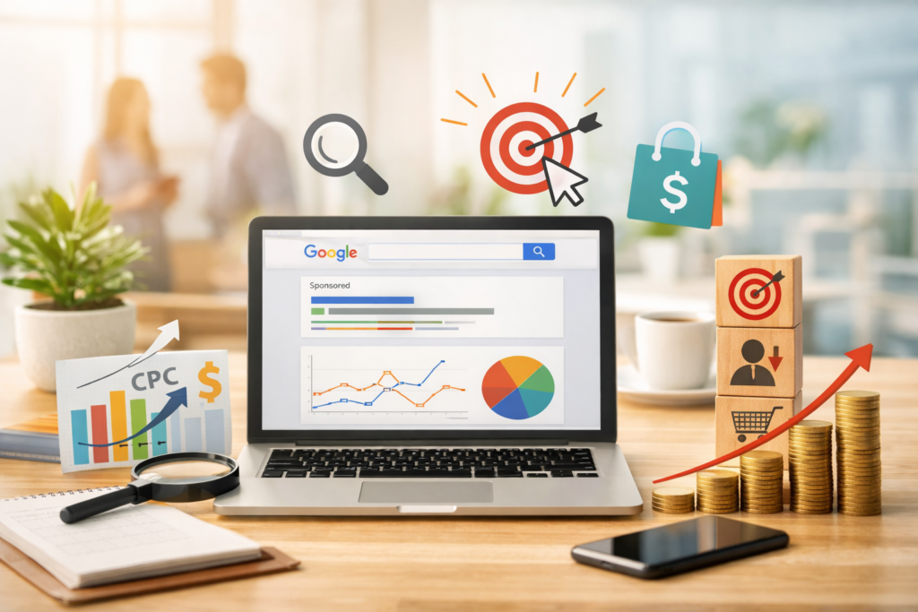 Google Ads dashboard showing campaign performance