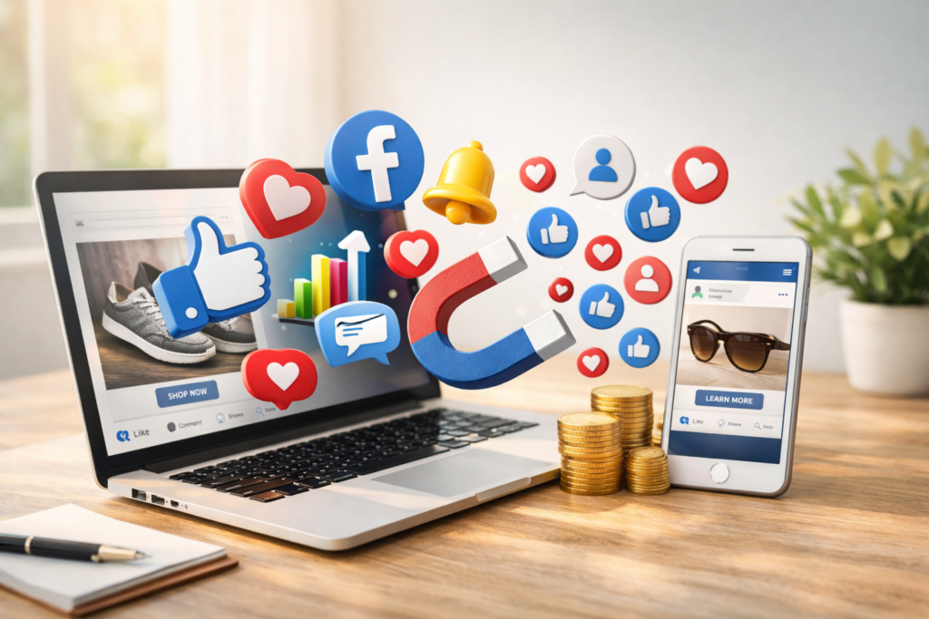 Facebook ads engagement and conversion growth
