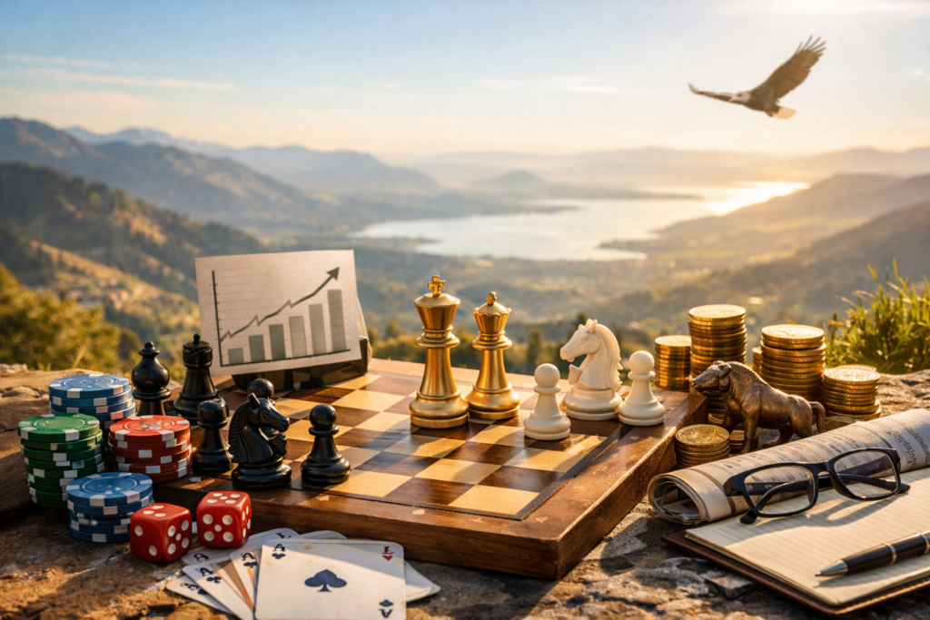 Strategic planning with financial growth concept