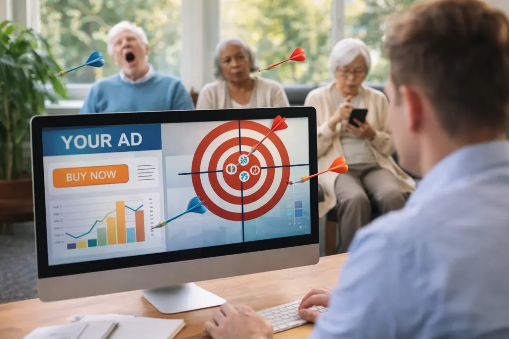 "Digital ad missing target audience engagement"