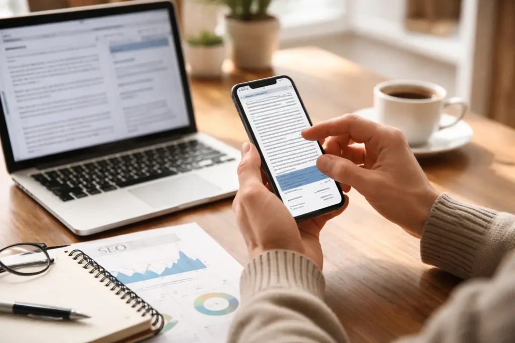 User struggling with non-mobile website