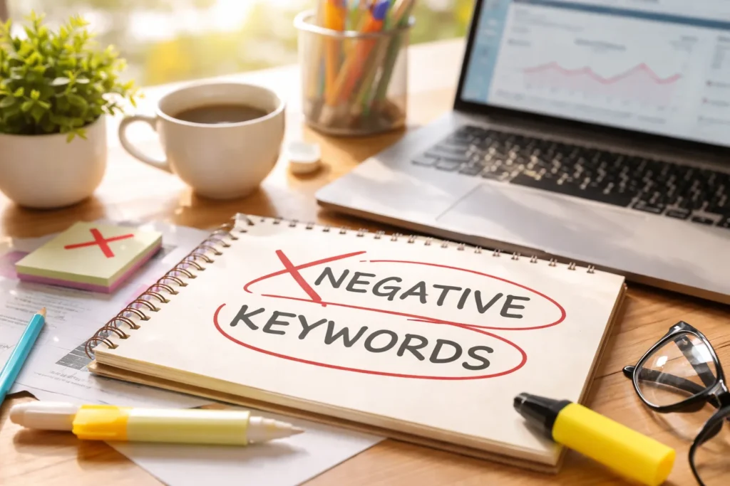 Woman analyzing online shopping and buyer intent