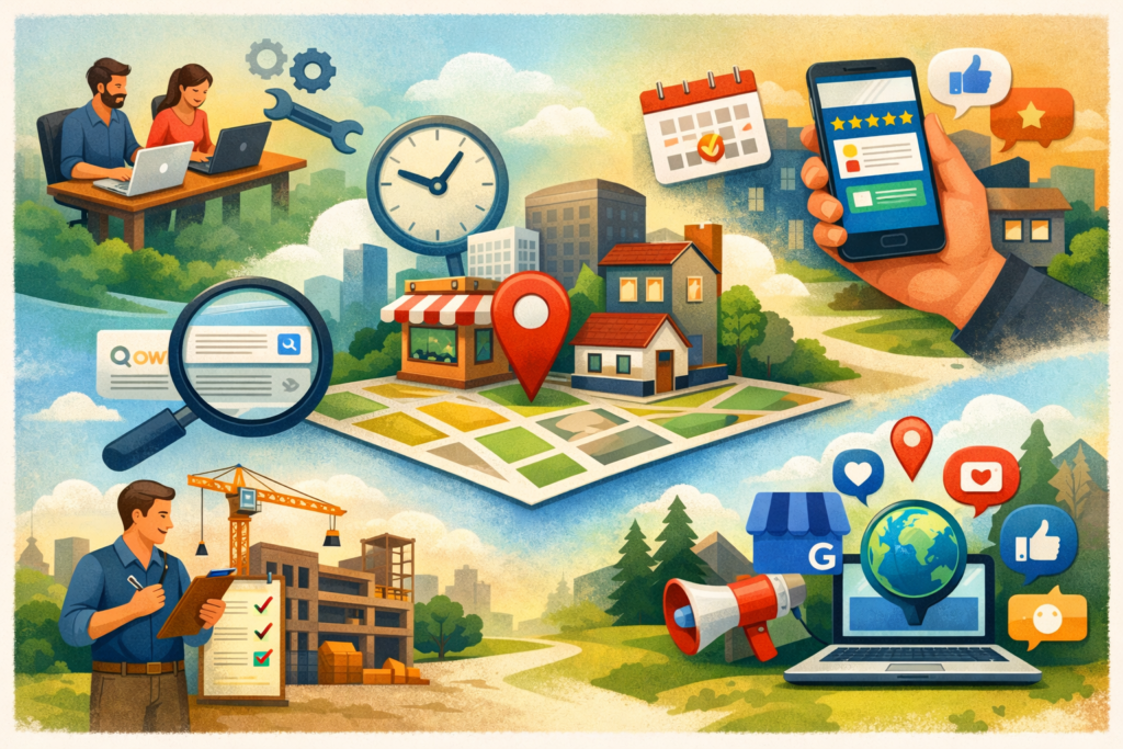 “What affects local SEO results timing”