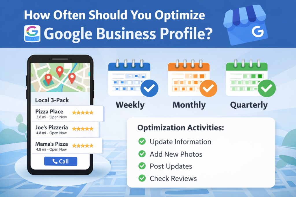 How often to optimize your Google Business Profile for local SEO