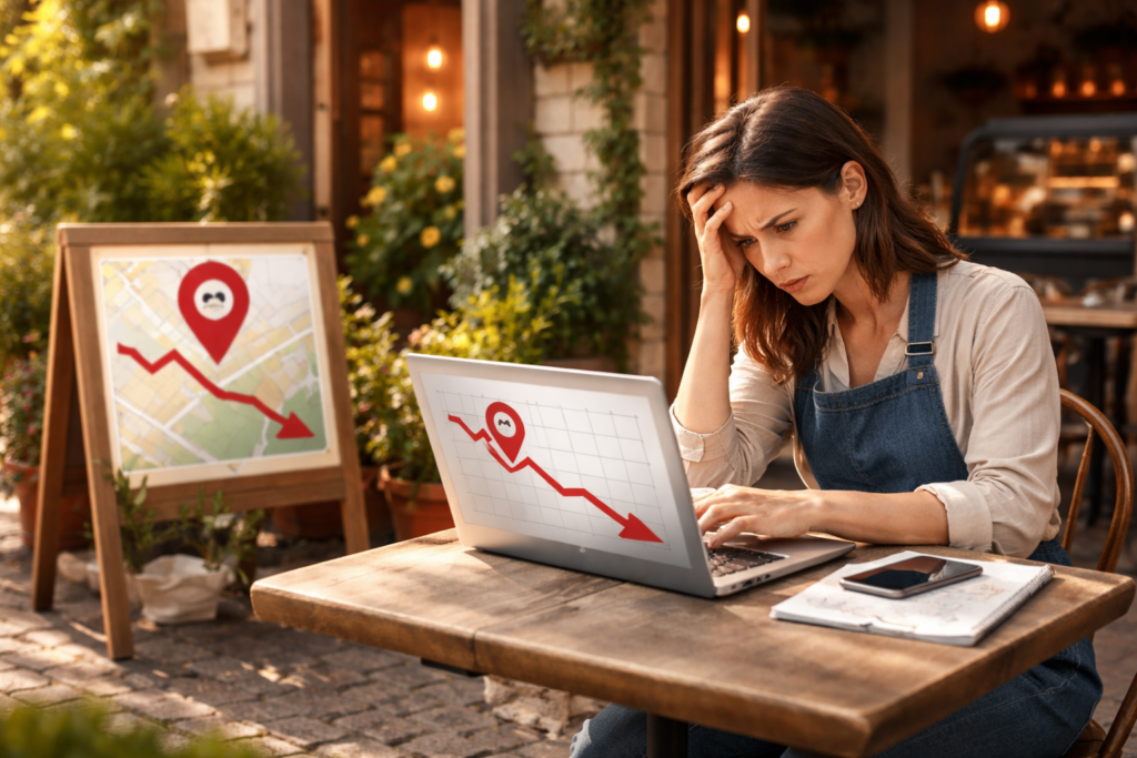 "Local SEO mistakes affecting business visibility and online rankings."
