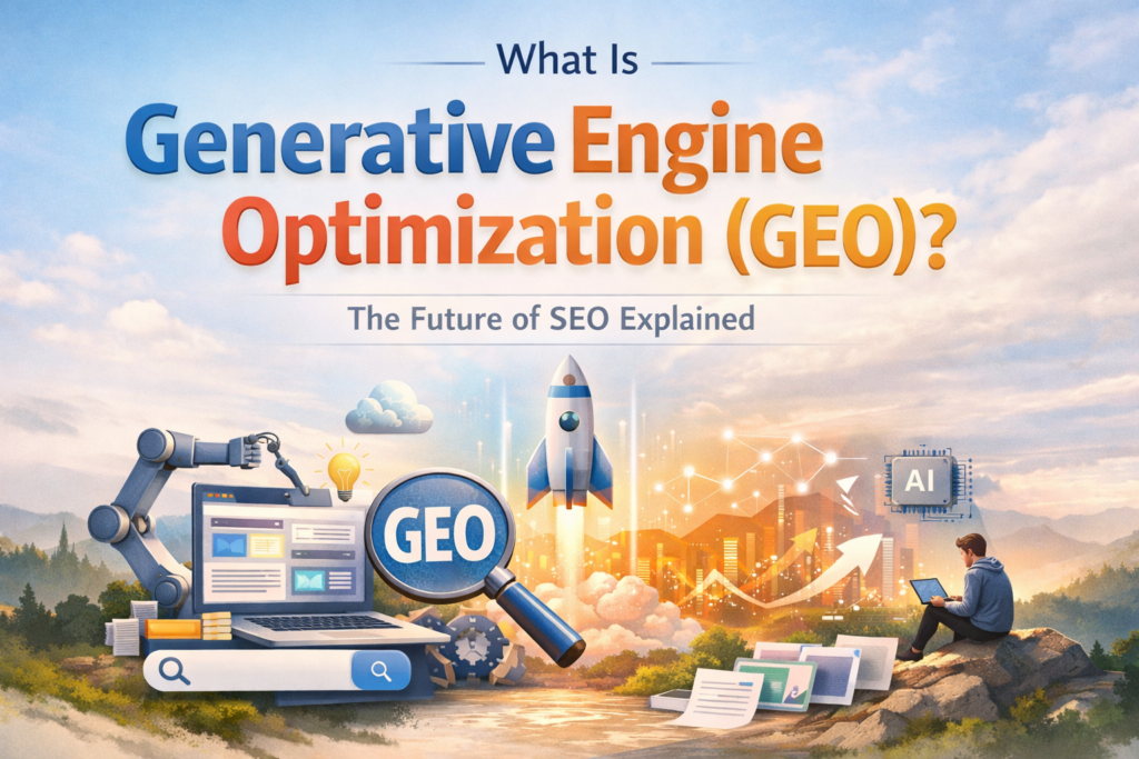 Generative Engine Optimization futuristic SEO concept