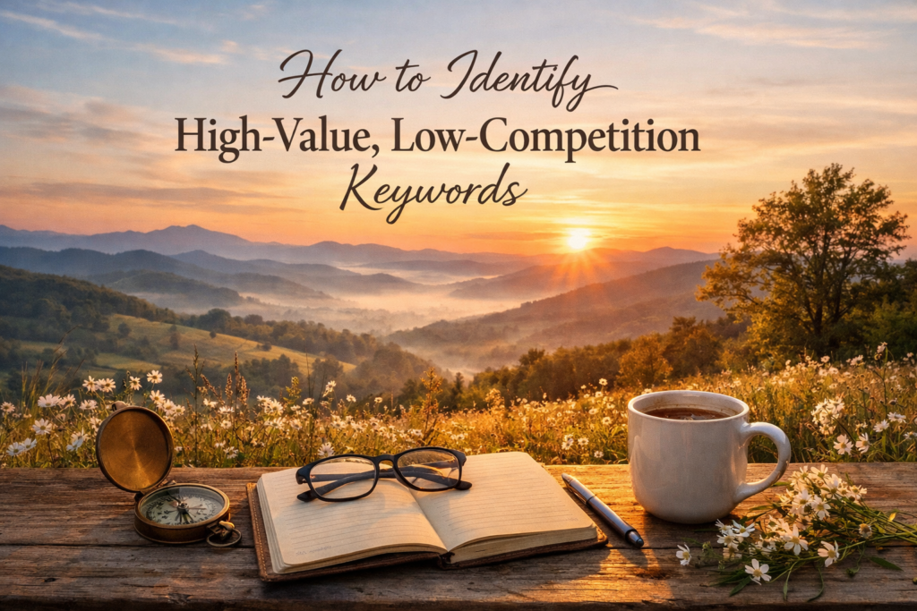 High-value keyword research concept visualized naturally