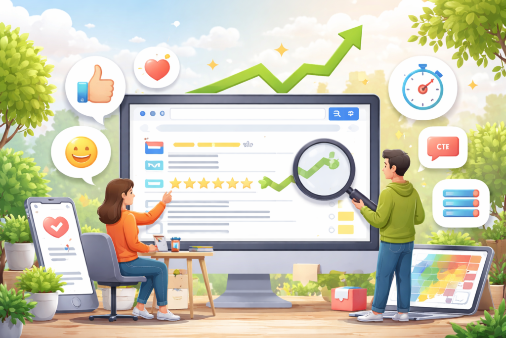 User engagement signals improving website search rankings