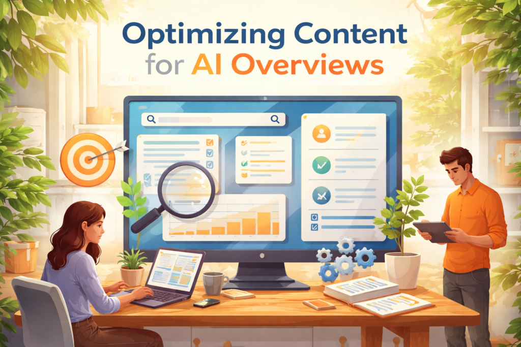 Content optimization workflow in modern workspace
