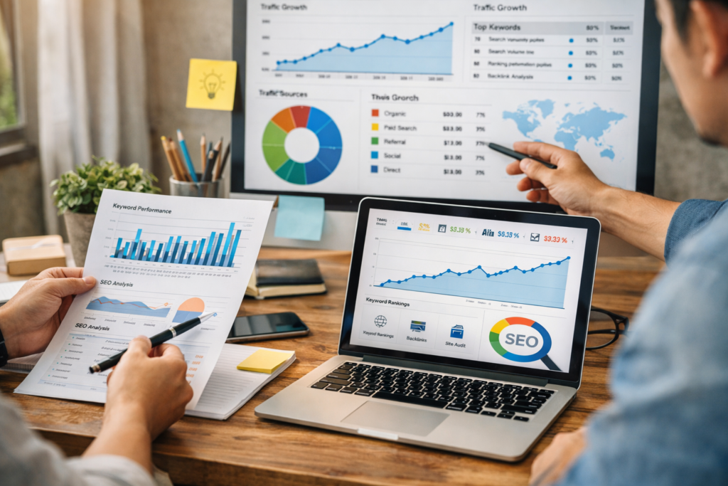 SEO data analysis improving website performance