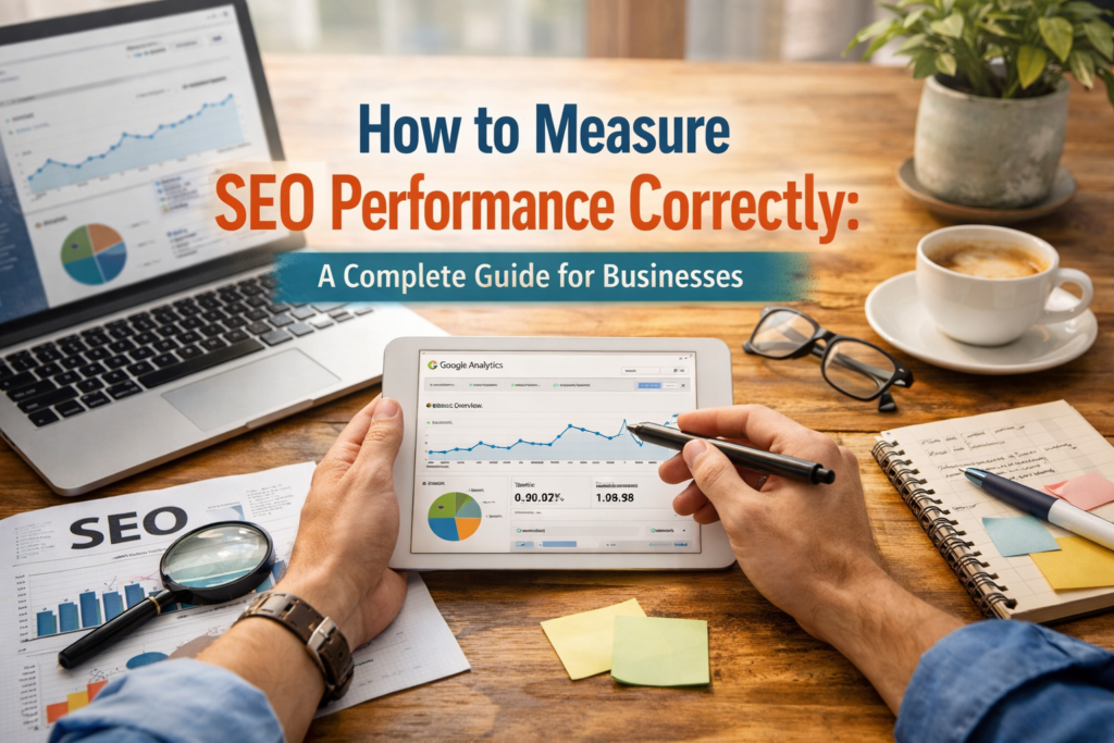SEO performance analytics dashboard on devices