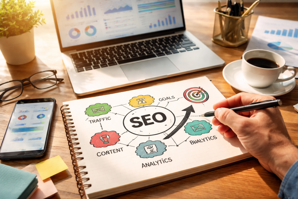 SEO strategy planning with business goals