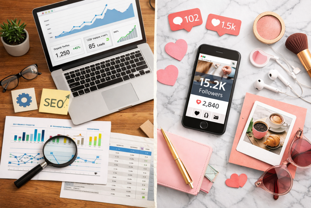 SEO analytics versus social vanity metrics