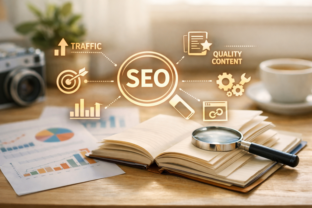 Quality content over quantity SEO concept