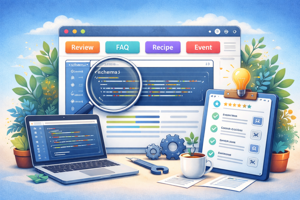 "Enhance SEO with proper schema markup"