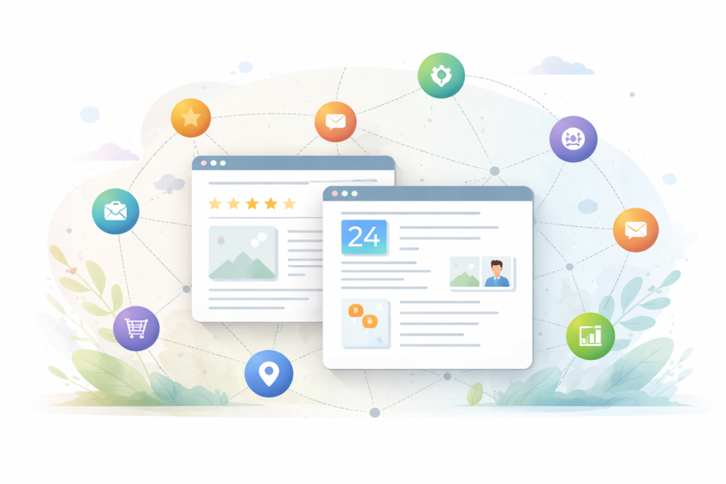 Structured data visualization with web icons