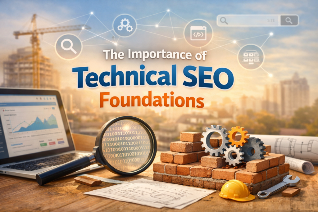 Technical SEO tools and website optimization concept