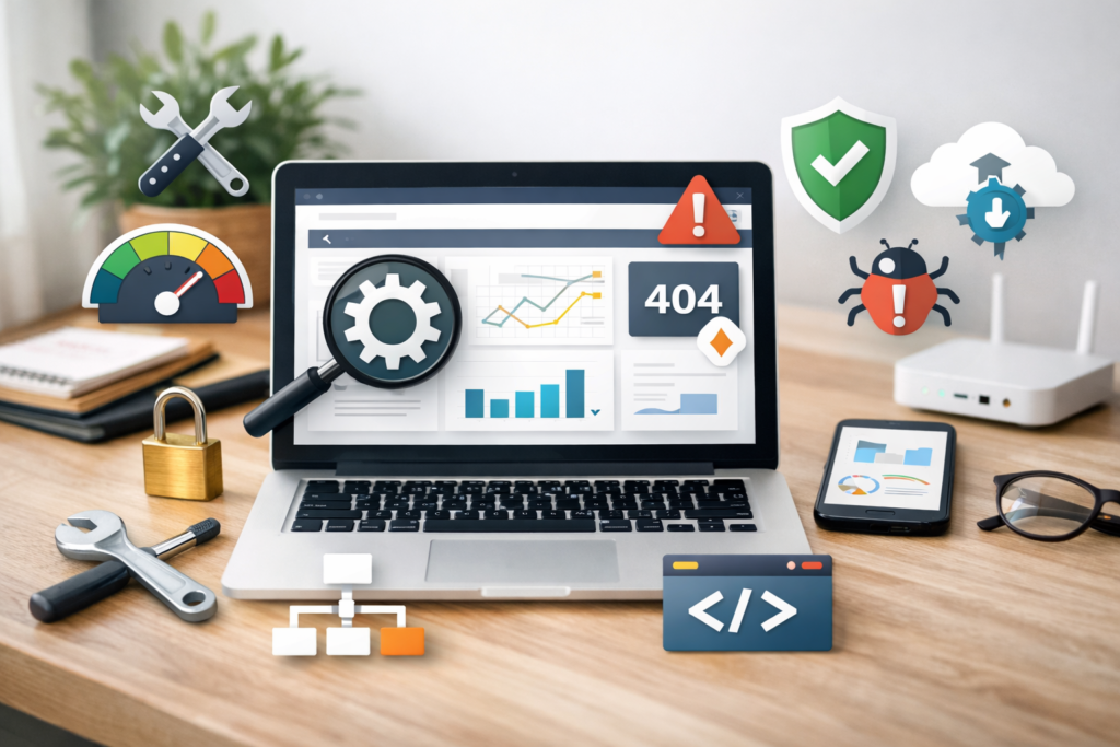 Technical website audit and maintenance tools