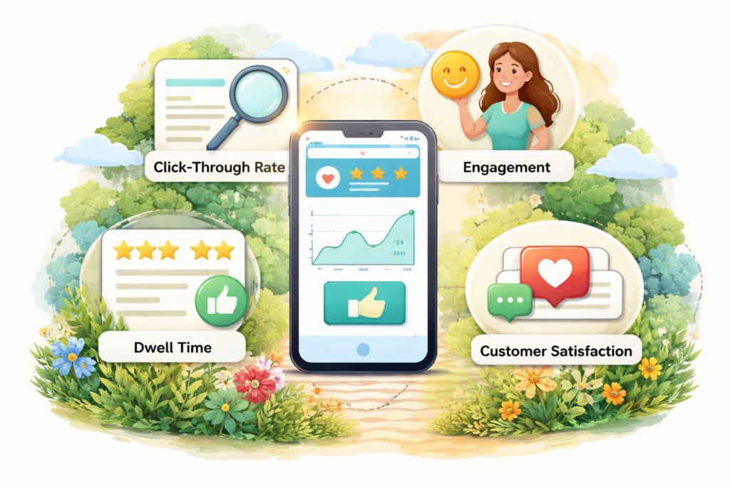 Mobile user engagement and satisfaction metrics