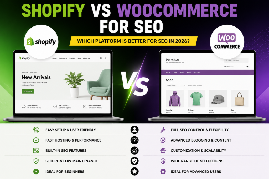 Shopify vs WooCommerce for SEO